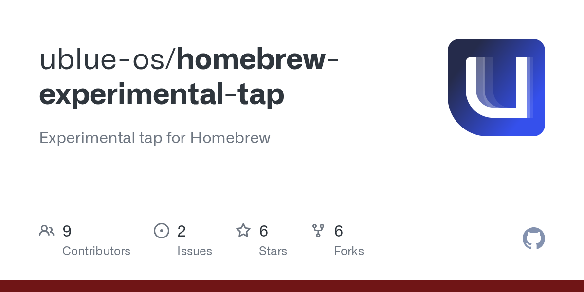 GitHub - ublue-os/homebrew-experimental-tap: Experimental tap for H...