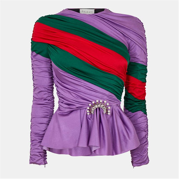 GUCCI: GUCCI Women's Pleated Stretchy Top