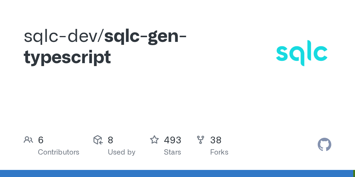 GitHub - sqlc-dev/sqlc-gen-typescript