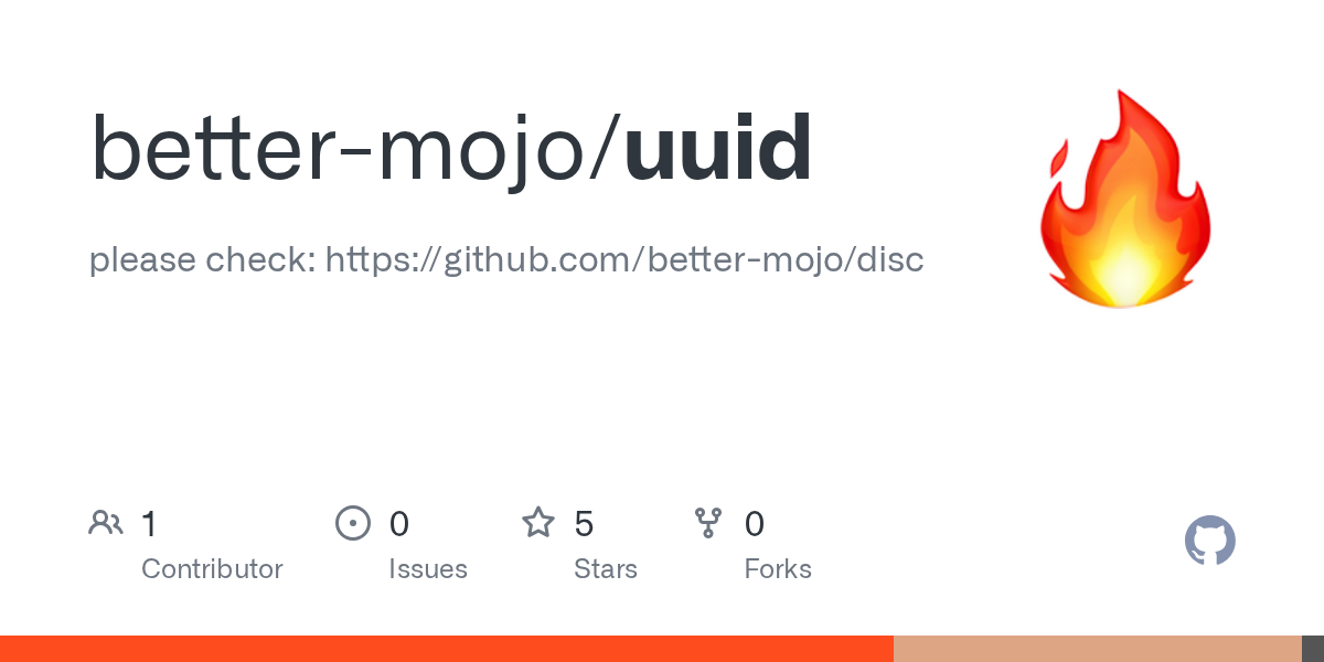 GitHub - better-mojo/uuid: binding a mojo version of rust uuid.