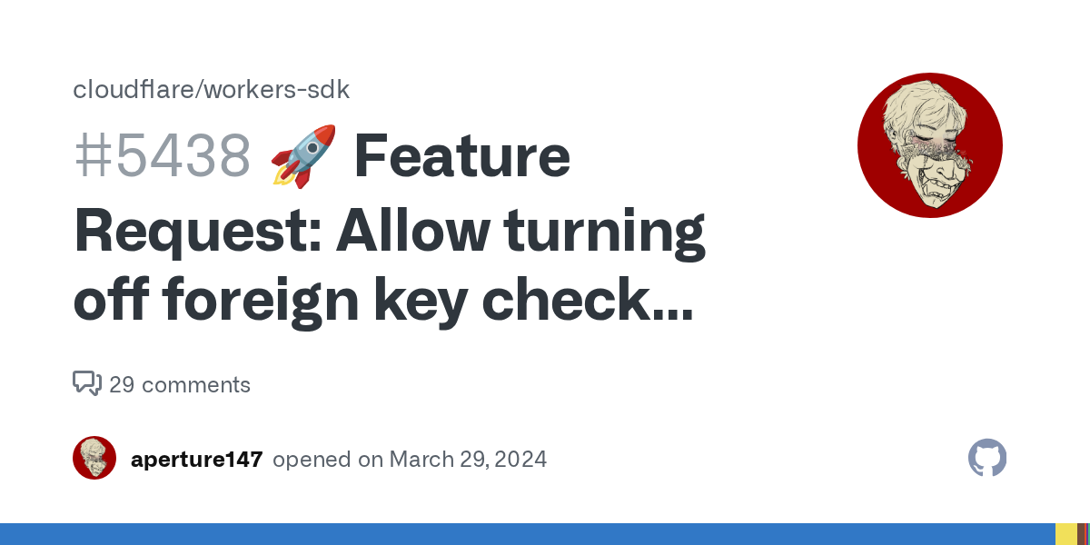 🚀 Feature Request: Allow turning off foreign key check while migrat...