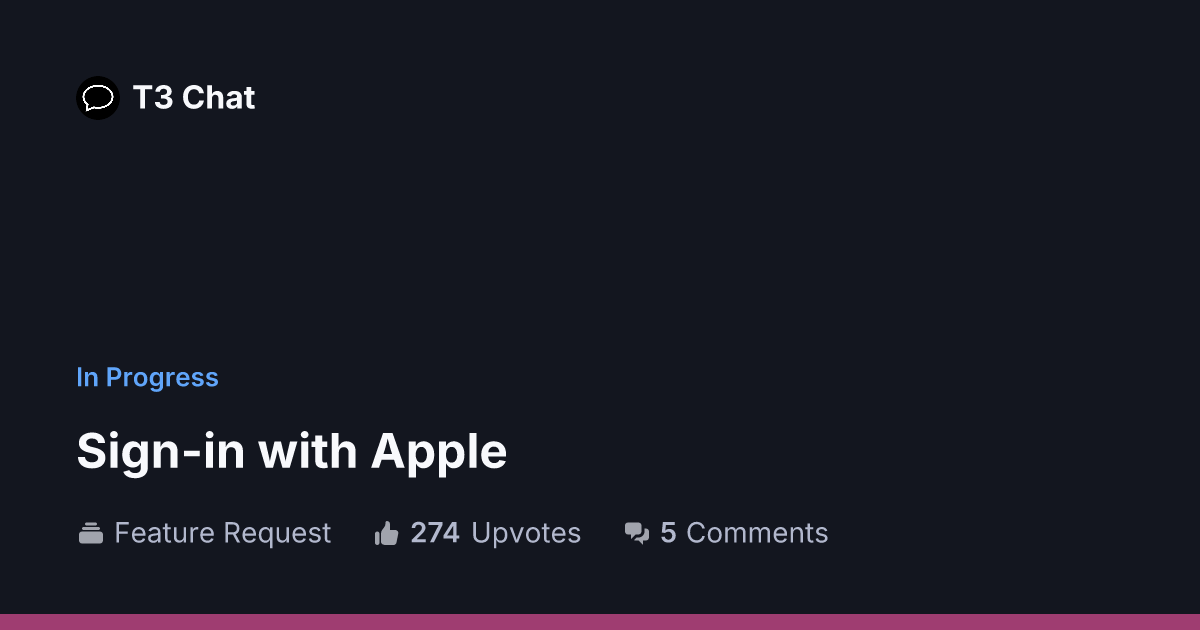 Sign-in with Apple - T3 Chat