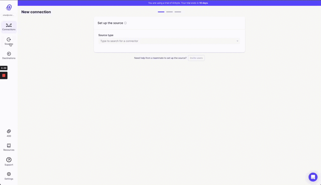 Airbyte | New connection - 18 December 2022