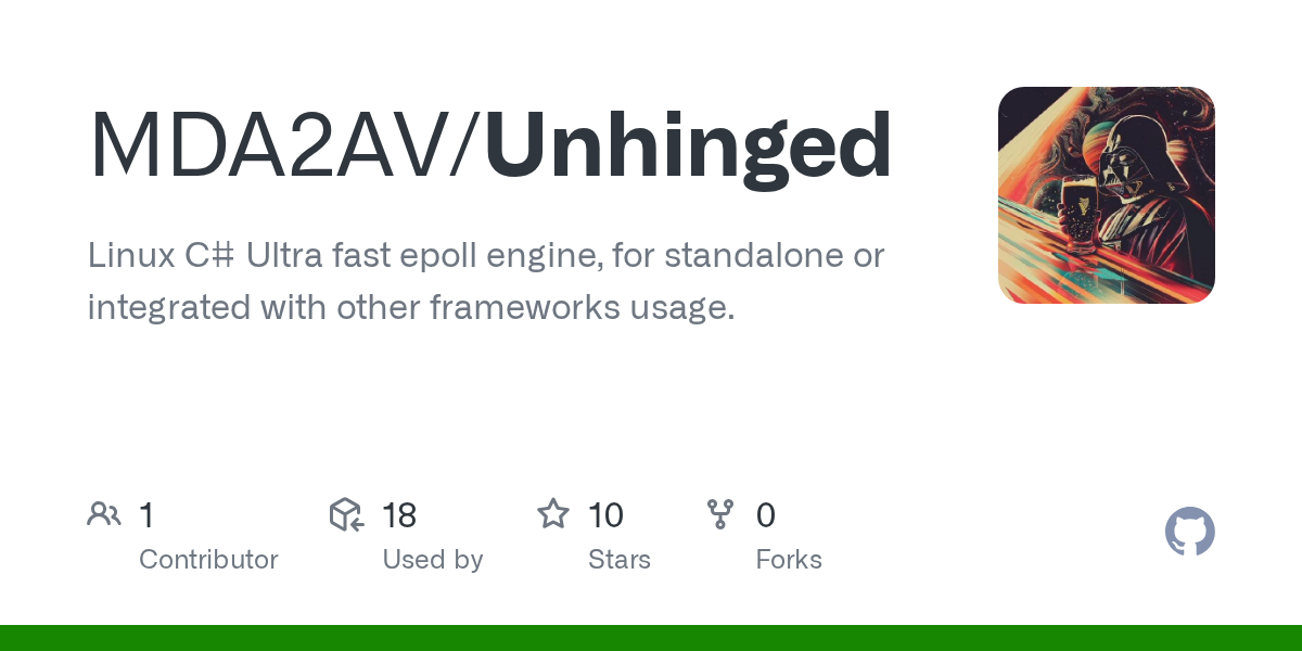 GitHub - MDA2AV/Unhinged: Linux C# Ultra fast epoll server for benc...