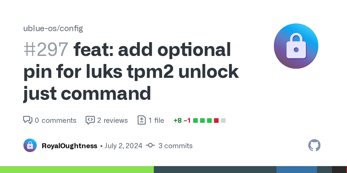 feat: add optional pin for luks tpm2 unlock just command by qoijjj ...