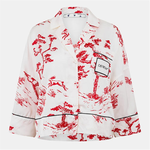 OFF WHITE: OFF WHITE Women's Short Sleeve Plain Shirt