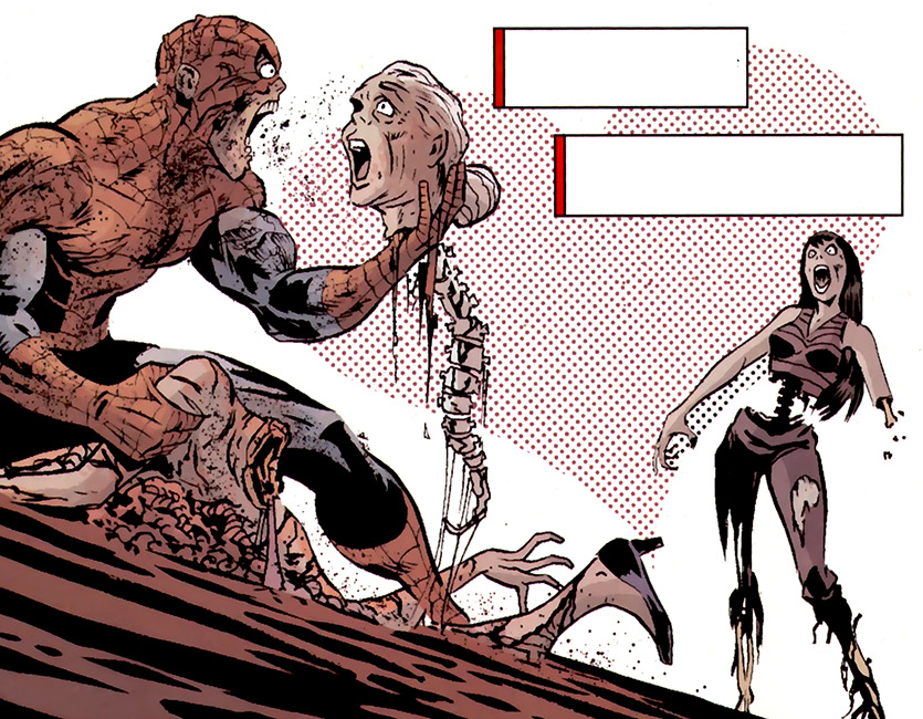 Marvel Zombies | Série será para maiores de 18? 18 Peter devorando Tia May e Mary Jane (Divulgação/Marvel)