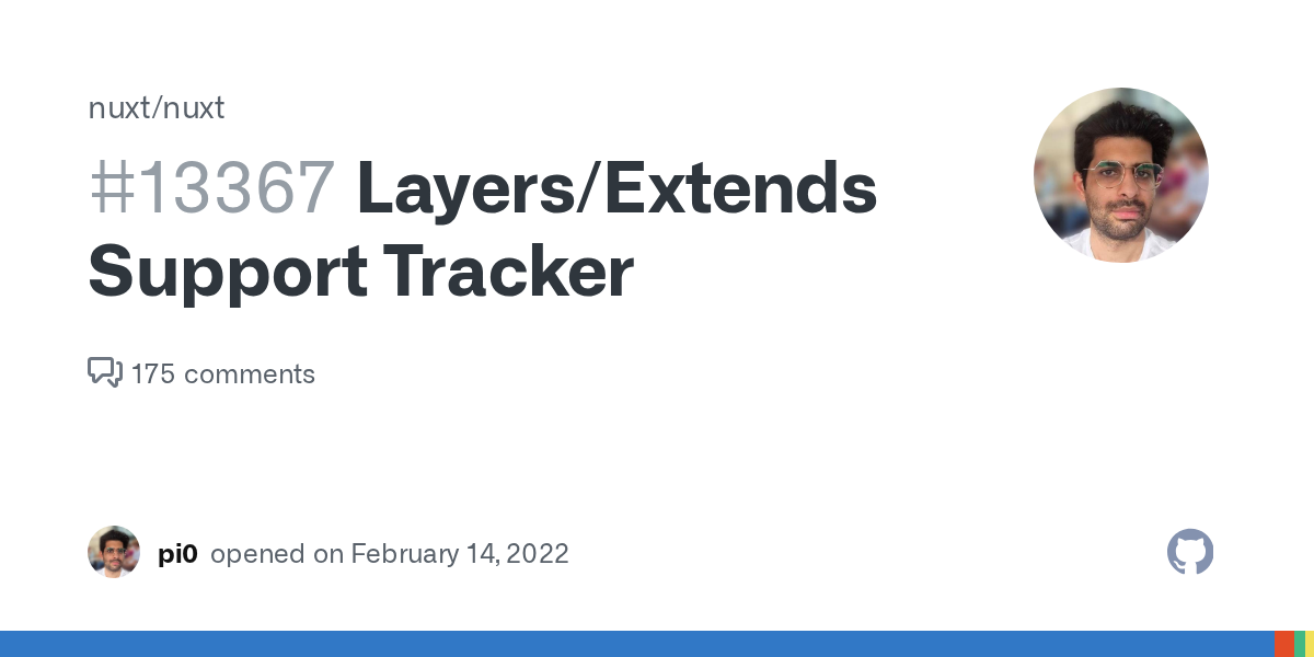 Layers/Extends Support Tracker · Issue #13367 · nuxt/nuxt