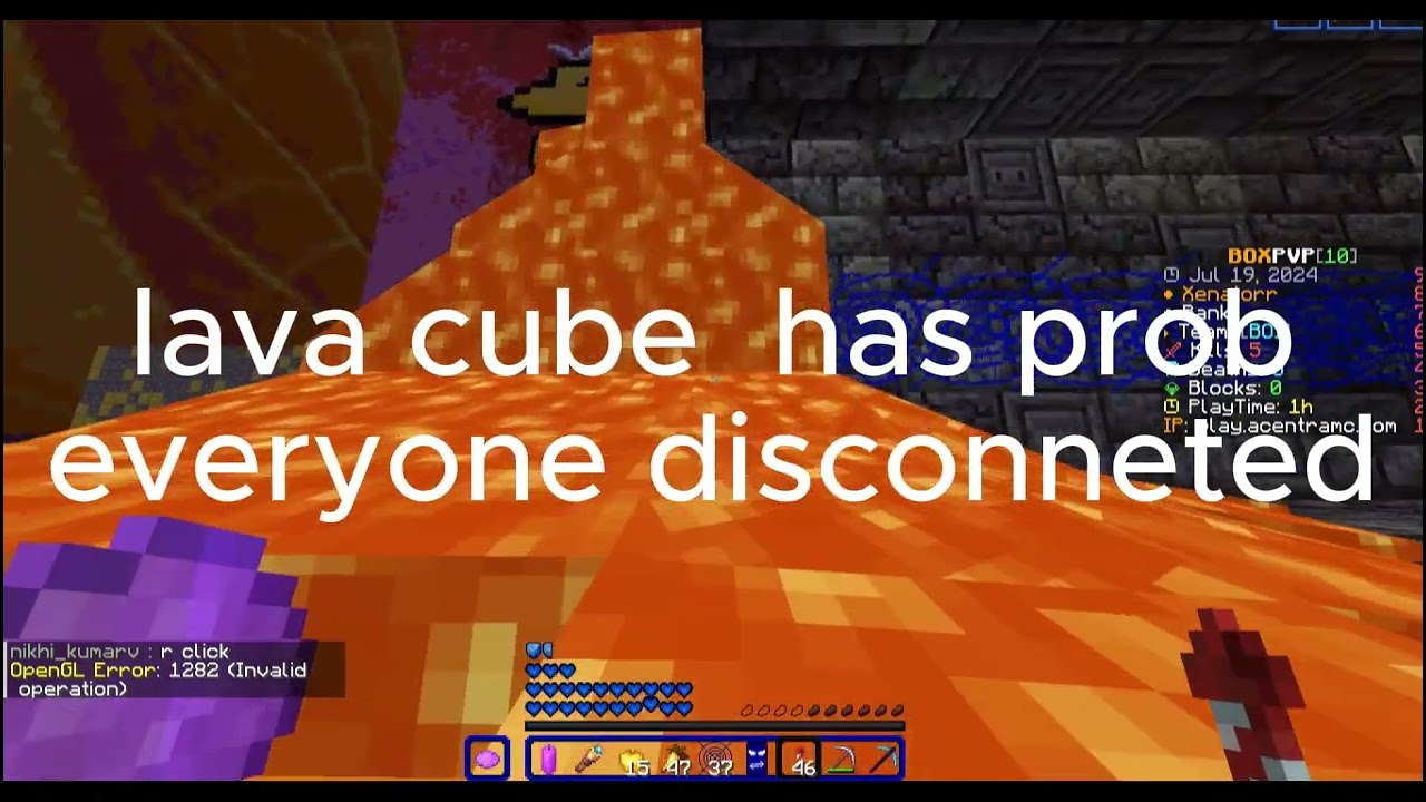 Acentra lavacube pvp hackers EXPOSED