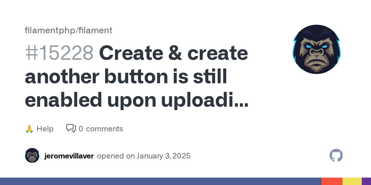 Create & create another button is still enabled  upon uploading in ...
