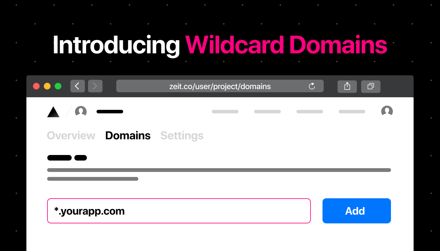 Introducing Wildcard Domains - Vercel
