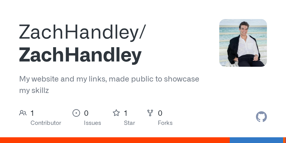 GitHub - ZachHandley/ZachHandley: My website and my links, made pub...