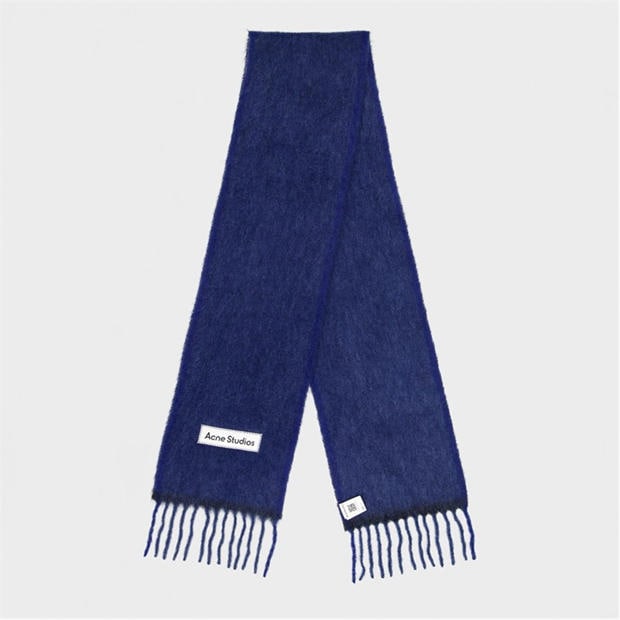 ACNE STUDIOS: ACNE STUDIOS Logo Patch Knitted Scarf