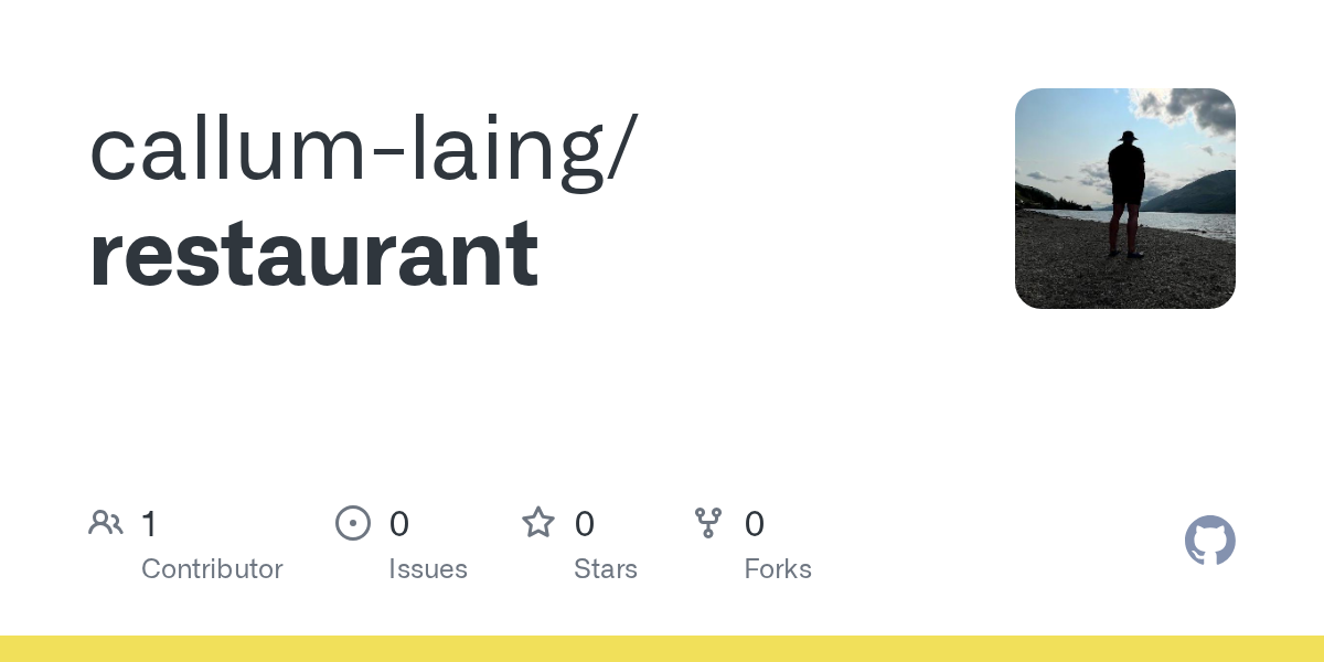 GitHub - callum-laing/restaurant