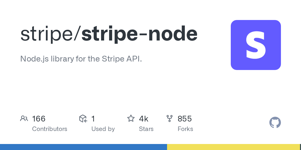 GitHub - stripe/stripe-node: Node.js library for the Stripe API.