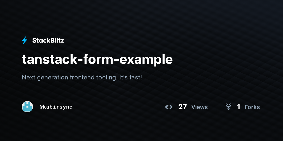 tanstack-form-example - StackBlitz