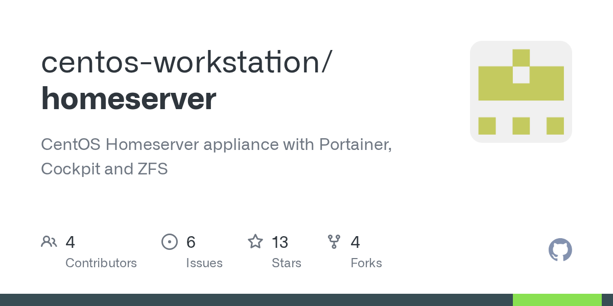 GitHub - centos-workstation/homeserver: CentOS Homeserver appliance...