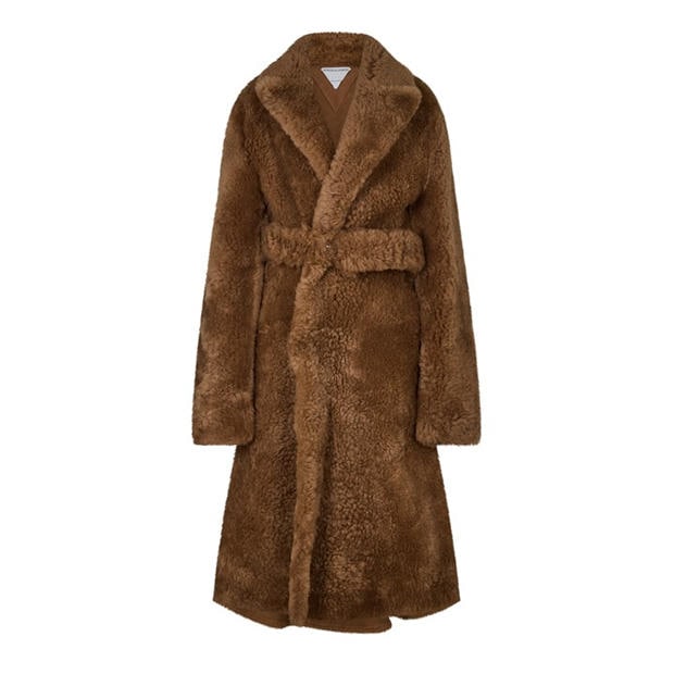 BOTTEGA VENETA: BOTTEGA VENETA Women's Textured Relaxed Fit Teddy Coat