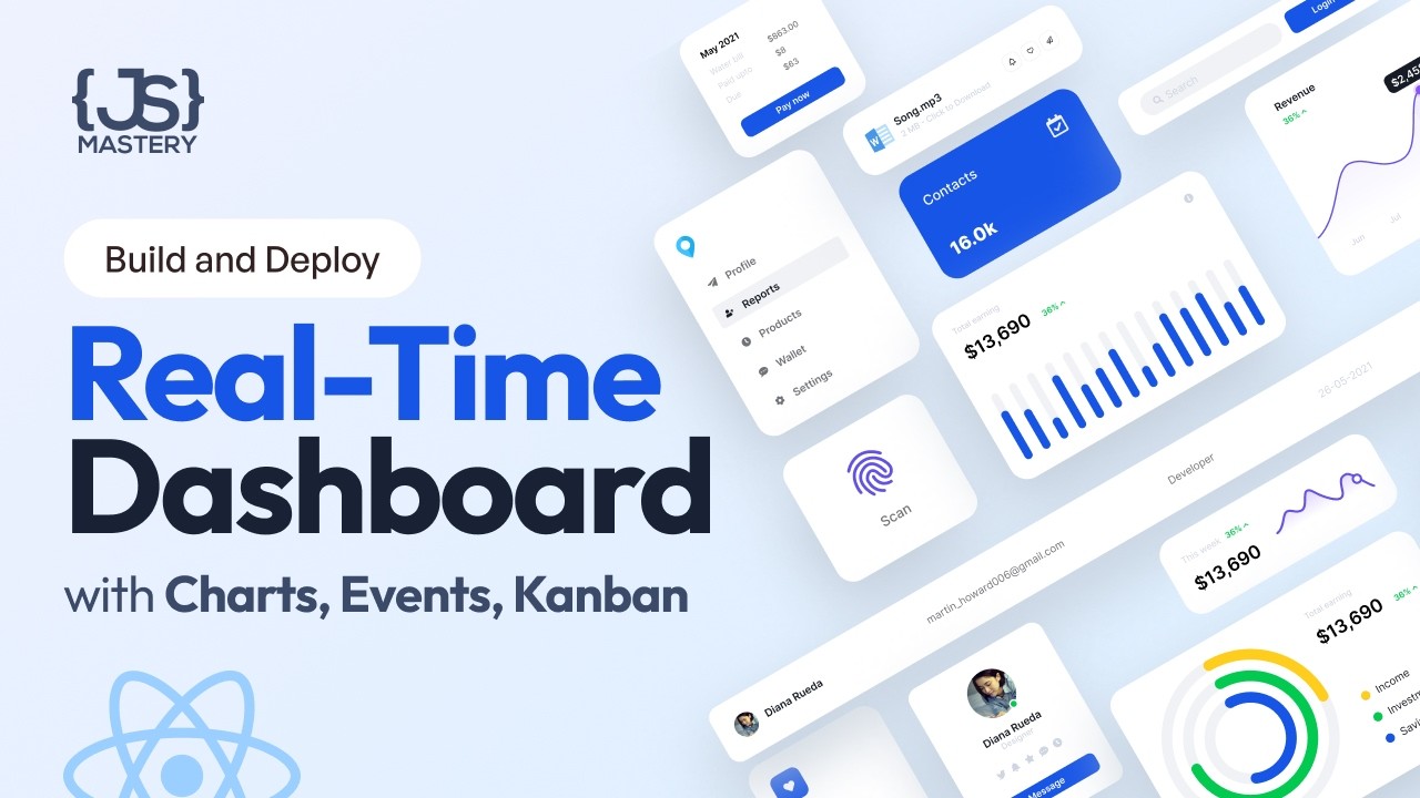 Build and Deploy a React Admin Dashboard With Real time Data, Chart...