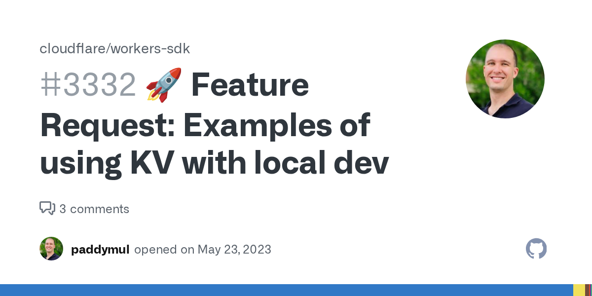 🚀 Feature Request: Examples of using KV with local dev · Issue #333...