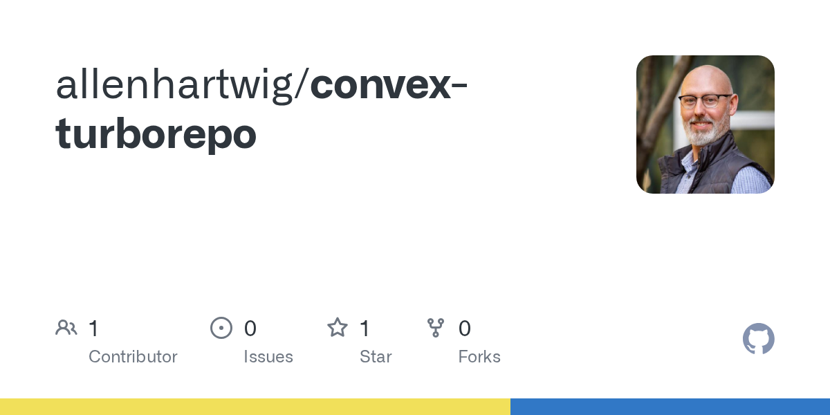 GitHub - allenhartwig/convex-turborepo