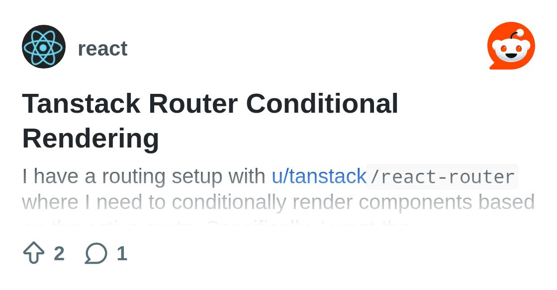 From the react community on Reddit