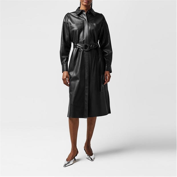 Boss: Boss Women's Delaxa Dress Synthetic-Coated Faux Leather
