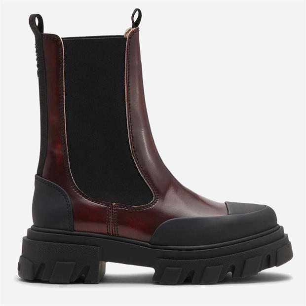 GANNI: GANNI Women's Mid Leather Chelsea Boots
