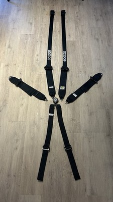 Sparco Renngurt 6-Punkt Gurt schwarz Trackday Clubsport Simracing  ...