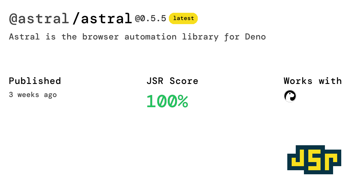 @astral/astral - JSR