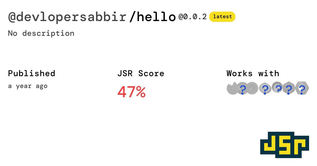 @devlopersabbir/hello - JSR