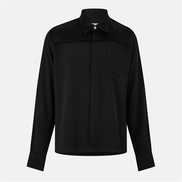 AMI PARIS: AMI PARIS Men's Viscose Long-Sleeve Plain Shirt