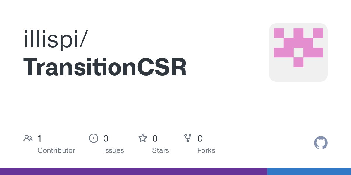 GitHub - illispi/TransitionCSR