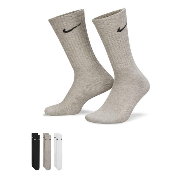 Nike: Nike Everyday 3 Pack Cotton Cushioned Crew Socks