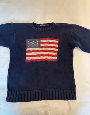 Navy Polo Ralph Lauren American Flag Jumper - RRP £360