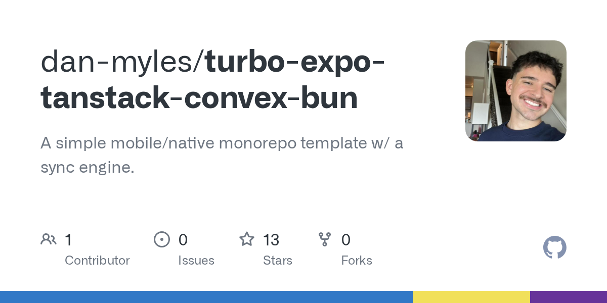 GitHub - dan-myles/turbo-expo-next-convex-bun: A simple mobile/nati...