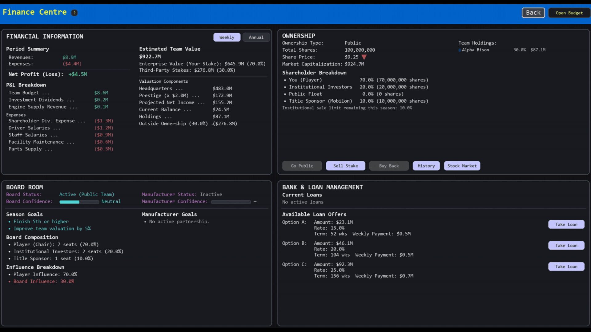 Team Principal: A Racing Manager screenshot 2