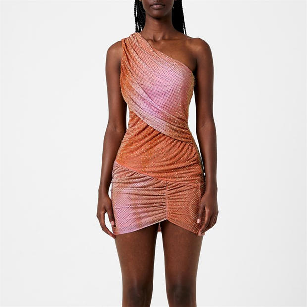 SELF PORTRAIT: SELF PORTRAIT Women's Rhinestone Mini Bodycon Dress