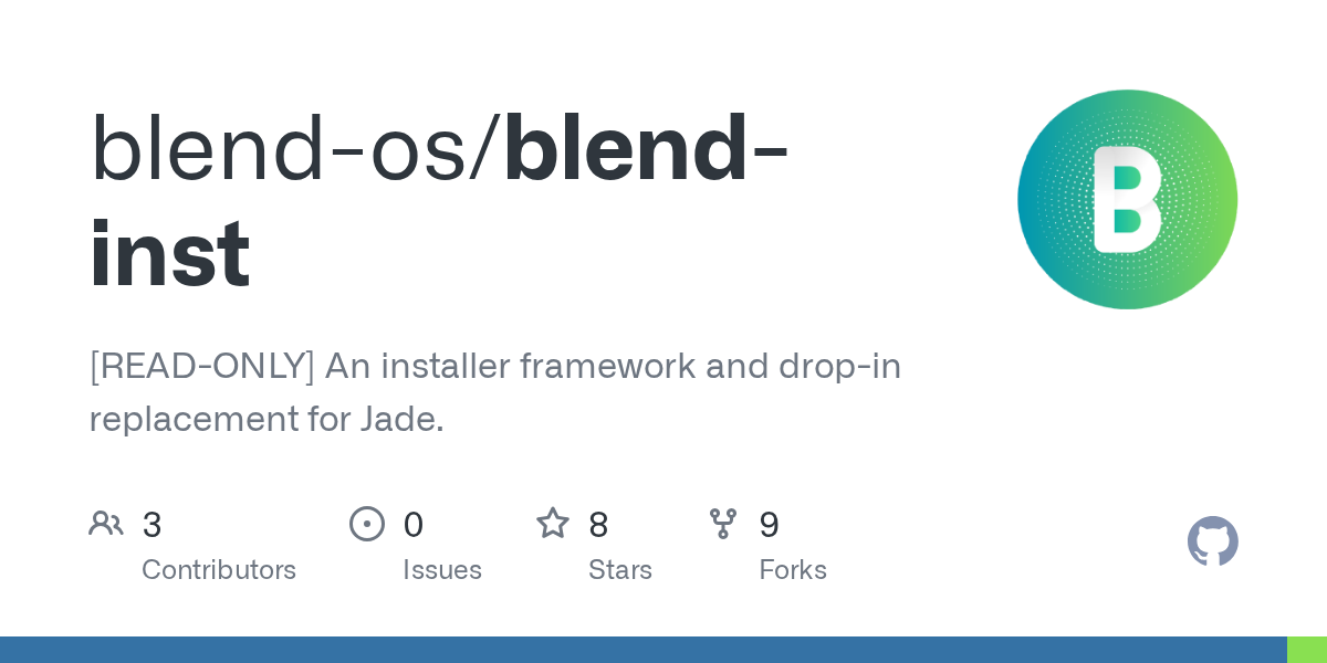 GitHub - blend-os/blend-inst: An installer framework and drop-in re...