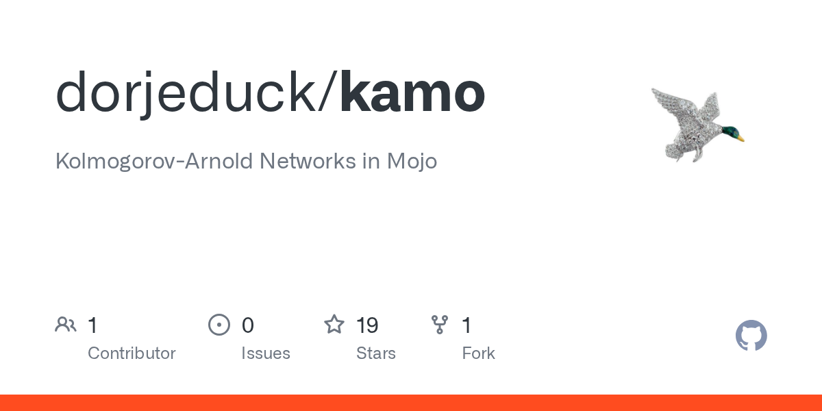 GitHub - dorjeduck/kamo: Kolmogorov-Arnold Networks in Mojo