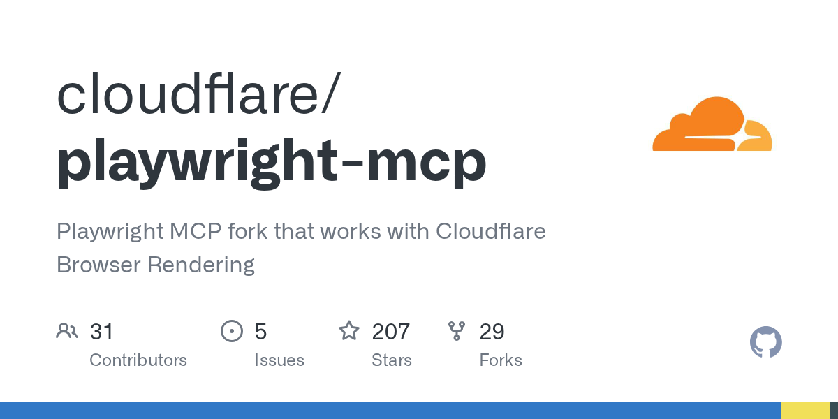 GitHub - cloudflare/playwright-mcp: Playwright MCP fork that works ...