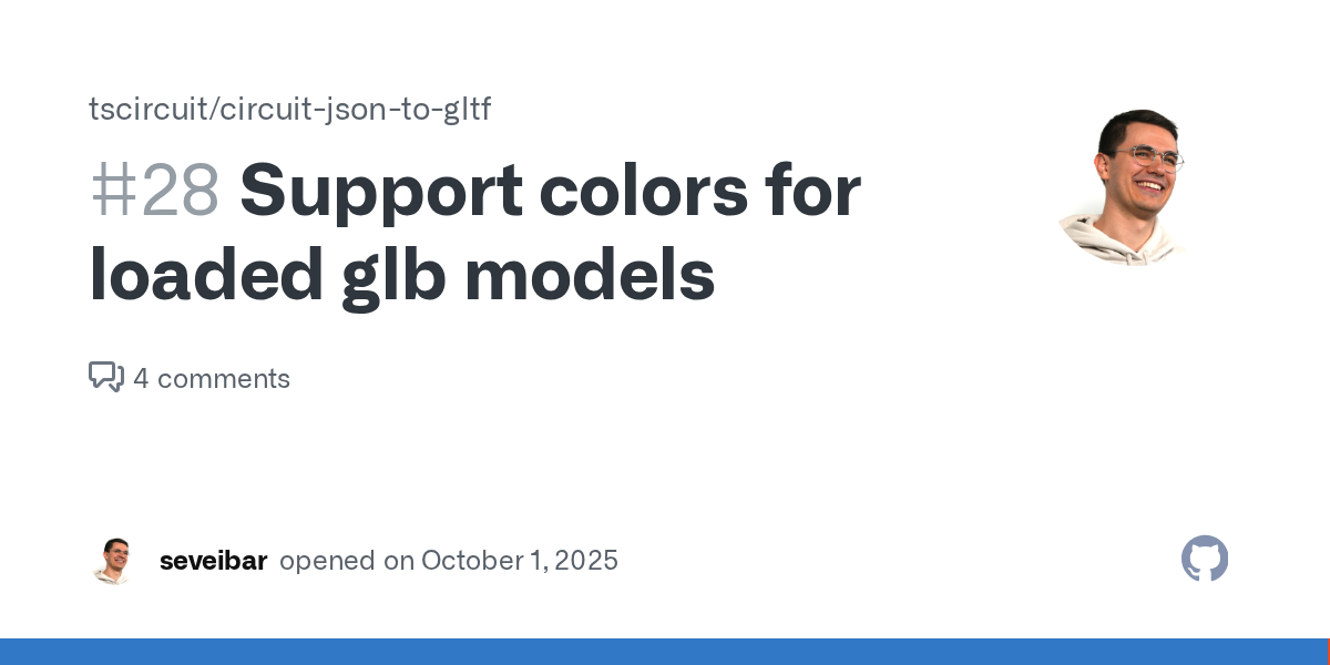 Support colors for loaded glb models · Issue #28 · tscircuit/circ...