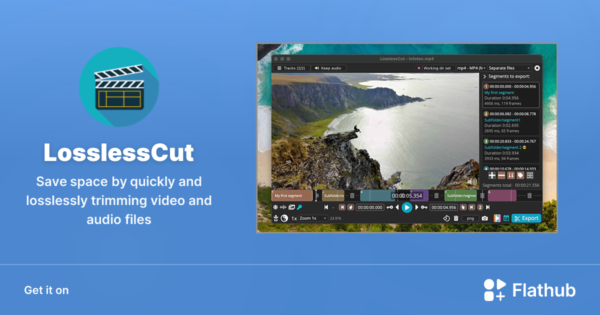 Install LosslessCut on Linux | Flathub