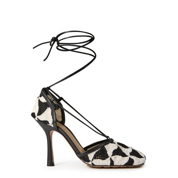 BOTTEGA VENETA: BOTTEGA VENETA Crochet Triangle Tie Sandals