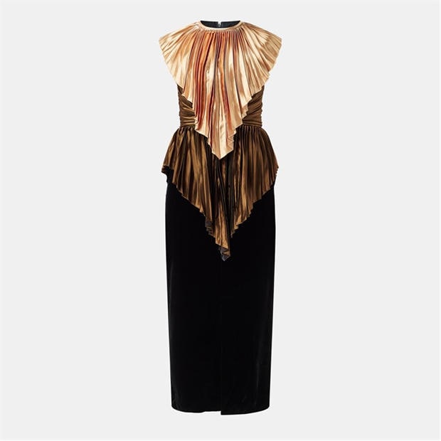 GUCCI: GUCCI Women's Plisse Cape Slinky Dress