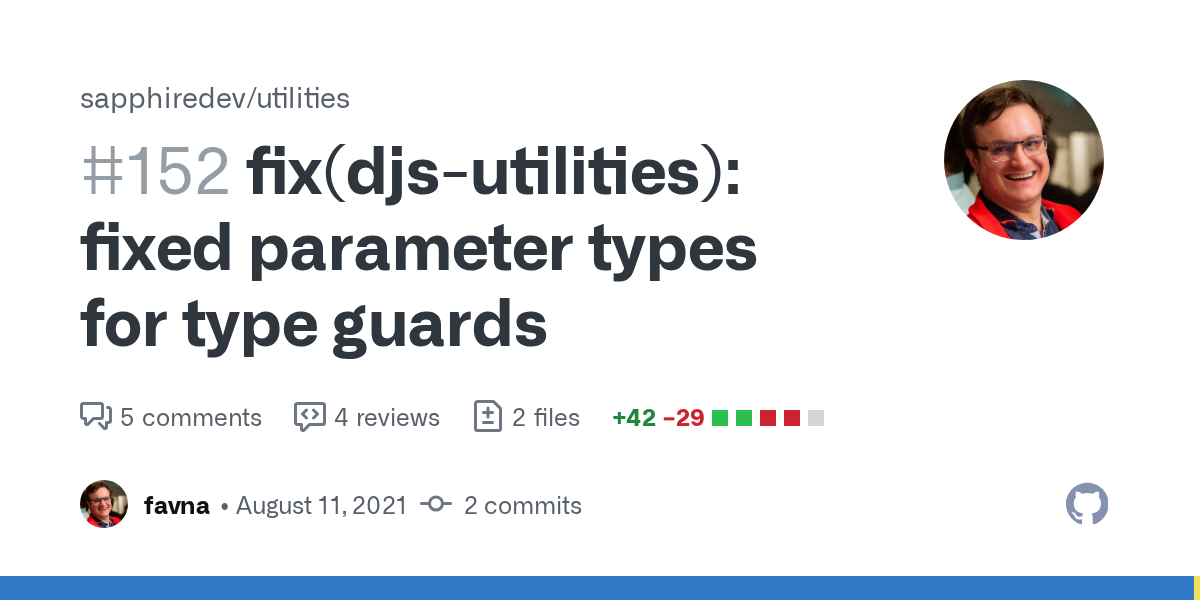 fix(djs-utilities): fixed parameter types for type guards by Favna ...