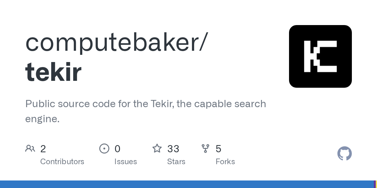GitHub - computebaker/tekir: Frontend for the Tekir metasearch engine!