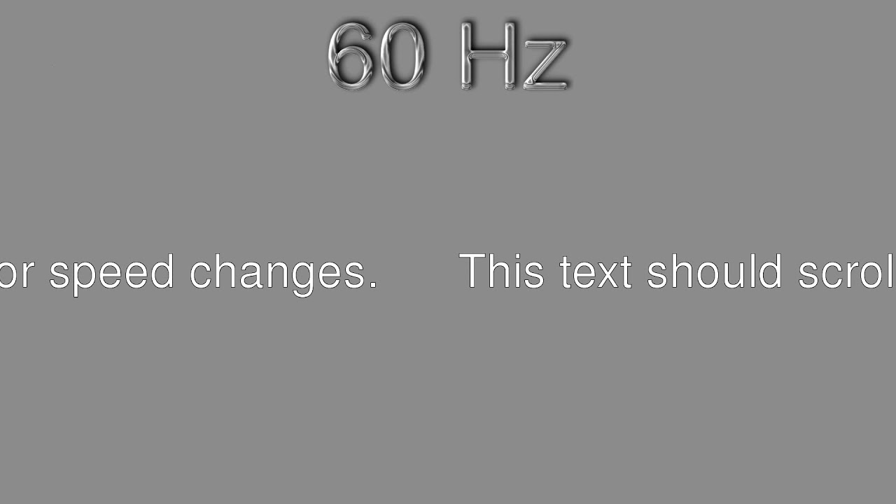 60 Hz video stutter test