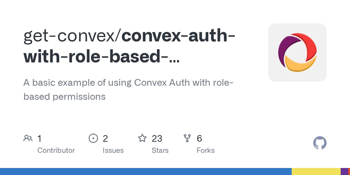 GitHub - get-convex/convex-auth-with-role-based-permissions: A basi...