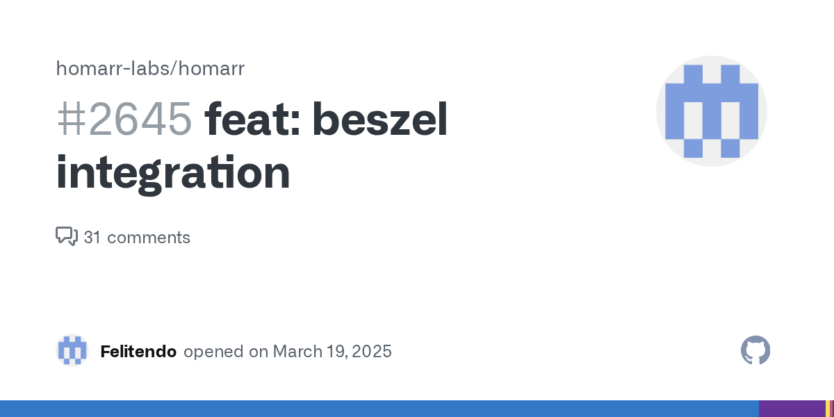 feat: beszel integration · Issue #2645 · homarr-labs/homarr